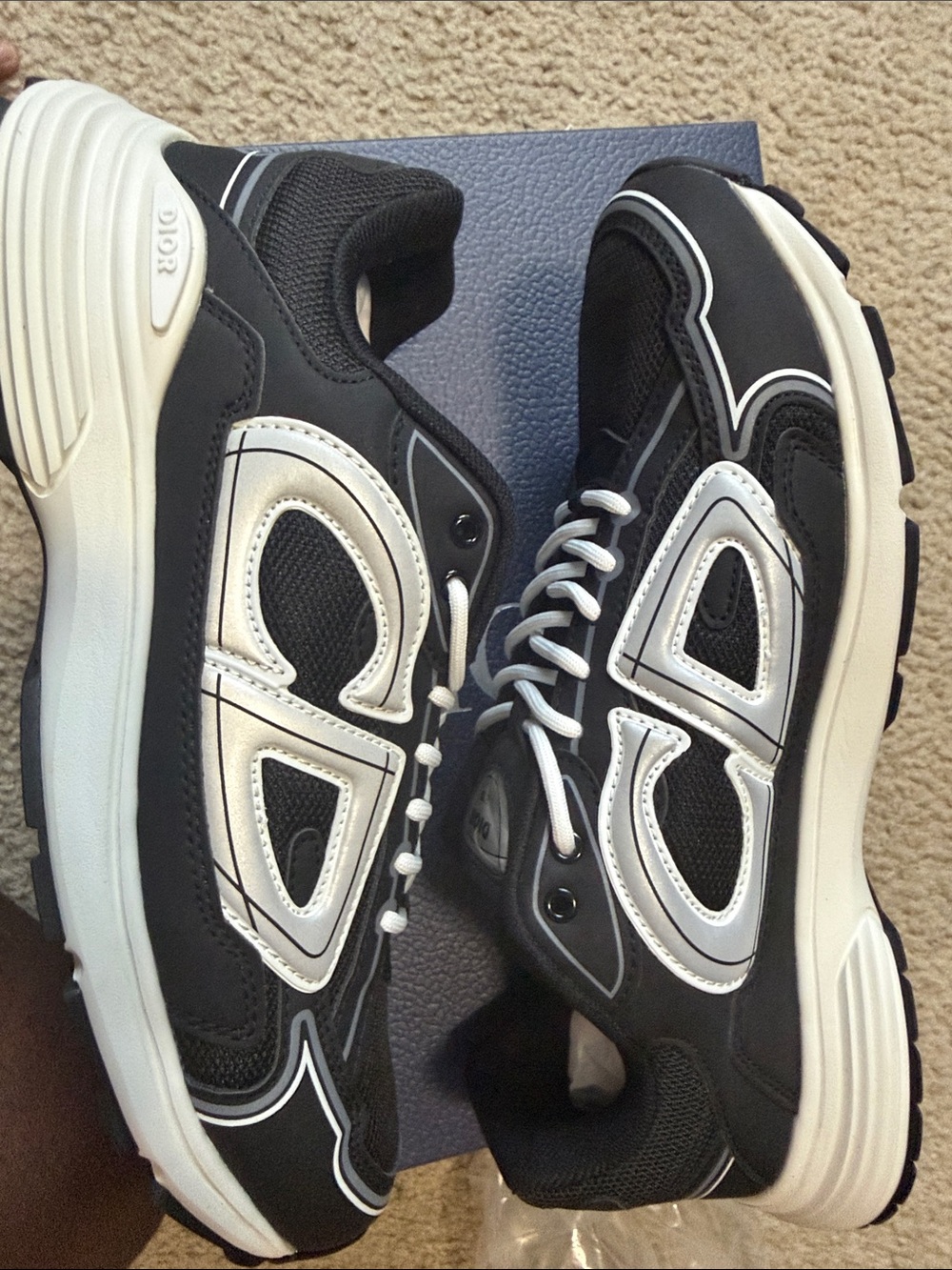 Dior Men’s Black and White Sneakers